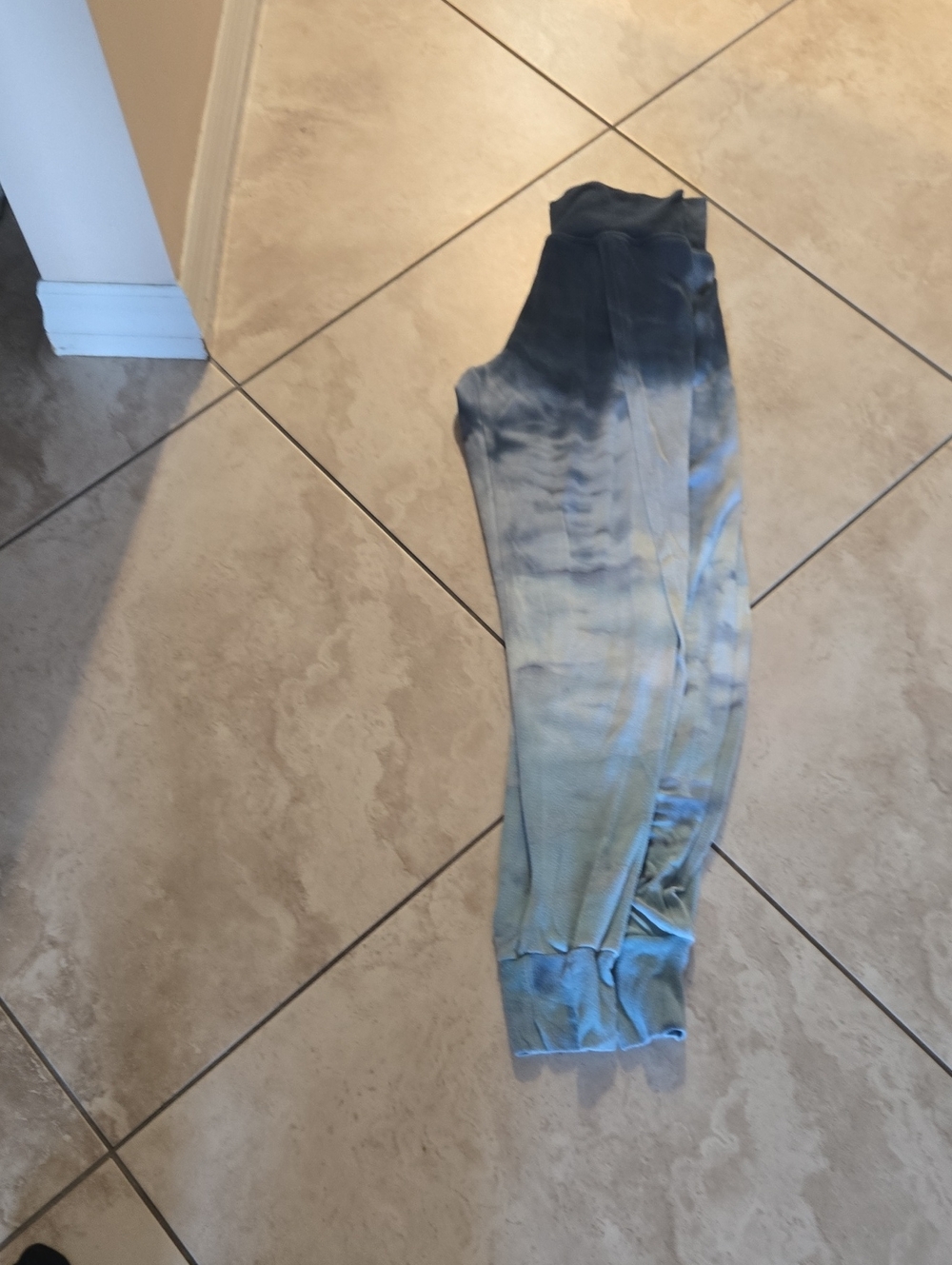 Hard Tail Navy Blue Ombre Tie Die  Lounge Pants Opening Side Leg Slits Preloved